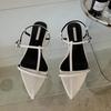 Fashion New Summer Women Sandal Fashion Narrow Band Flat Ladies Gladiator Shoes Pointed Toe Ankle Buckle Sandals for Women Zapatos Muje