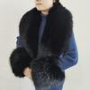 Oversized Fur Cuff Set V Shape Fur Trim Accessories Fluffy Shawl Collar Wrap  Overcoat Matching
