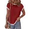 BITCED Women's Fashion Casual Short Sleeve O-Neck Blouses & Shirts