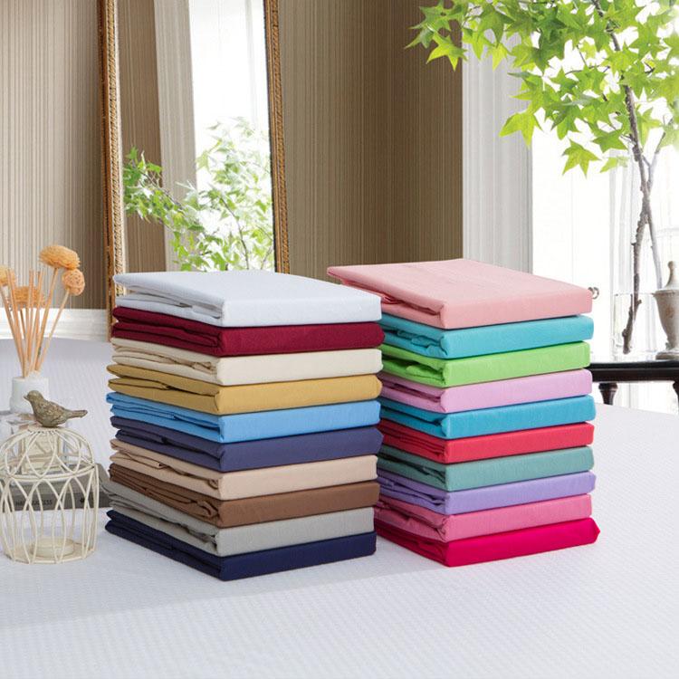 Minimalist Super Soft Brushed Cotton Fitted Sheet, Non-Slip Breathable Wrinkle-Resistant Mattress Protector Cover, Solid Color Bedding
