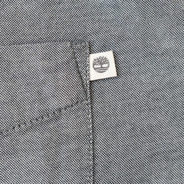 Timberland Solid Color Button Down Casual Short Sleeve Shirt Men Shirts Gray A1VYD-B68