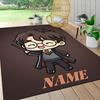 Custom Name Green Serpent Magic Carpet Rug Customizable Soft Washable Anti-Slip Home Living Room Sofa Mats Personalized Rug. 090939