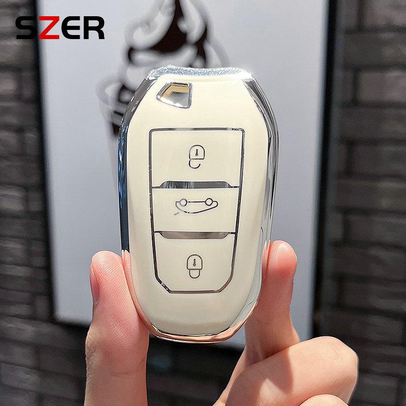 TPU Car Remote Key Case Cover Shell For Peugeot 2008 3008 4008 5008 308 408 508 Citroen C1 C2 C4 C6 C3-XR Picasso Grand DS3 DS5