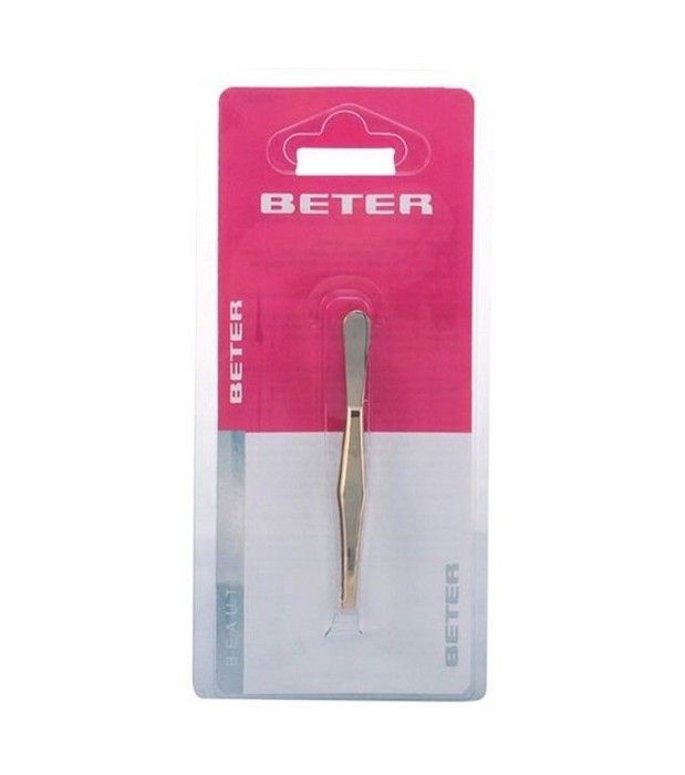 TWEEZERS with straight tip golden 1 pz