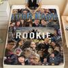 1PC Custom Name The Rookie Patterned Flannel Blanket Suitable For All Seasons for Home Decor Warmth and Comfort Gifts Holiday Present