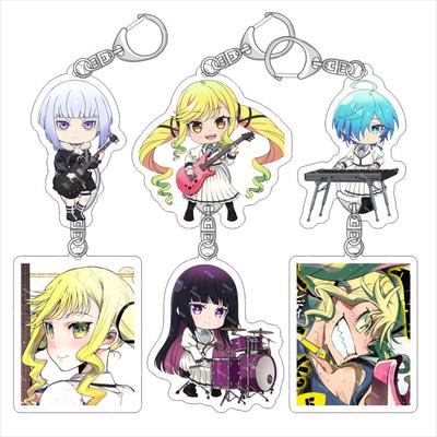 Rock Is A Lady's Modesty Anime Acrylic Fun Keychain Animation Related Products Girls Gift Key Chain Bag Charms SouvenirPendant