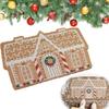 Creative Cartoon Christmas Carpet Non-Slip Palace Shaped Christmas Floor Mat Xmas Bedroom Welcome Doormat Christmas Decoration