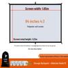Punch-Free Wall-Mounted Outdoor Camping Projector Screen, High-Definition, 84-120 Inch