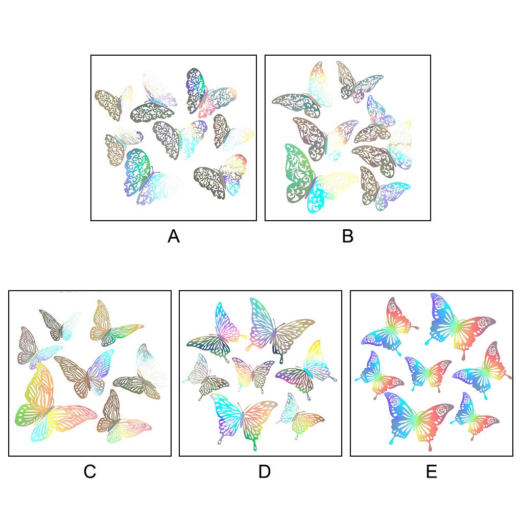 Pack of 12 Wall Stickers Decoration Self-adhesive Decals Insect Removable Art Home Bedroom Door Refrigerator Party Cling