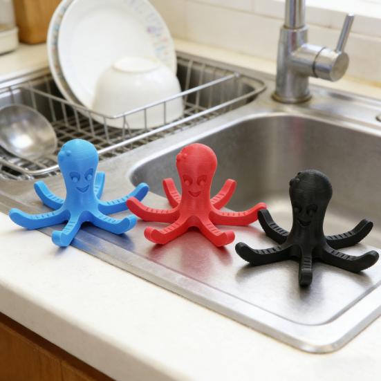 3D Printed Octopus Mug Holder Sea Animal Figurine Kitchen Countertop Coffee Cup Drying Stand Rack Home Office Decoration