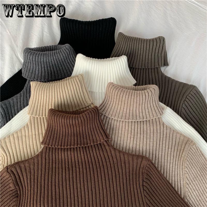 Open Finger Sweater Women's Turtleneck Skinny Jumper Winter Long Sleeve Thermal Pullover Soft Knit Top Versatile Fashion Pull