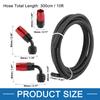 A ABSOPRO Vehicle Braided Fuel Line Hose PA Pipe 10ft 1/4" with AN4 End Fittings, CPE Gas Hose