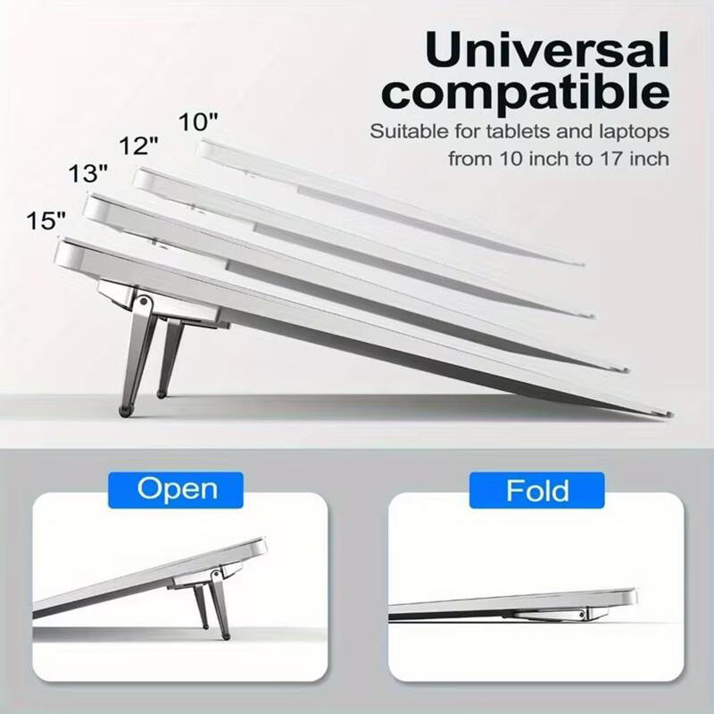 Foldable Laptop Stand Mini Invisible Computer Keyboard Holder Portable Anti-Slip Cooling Folding Stand