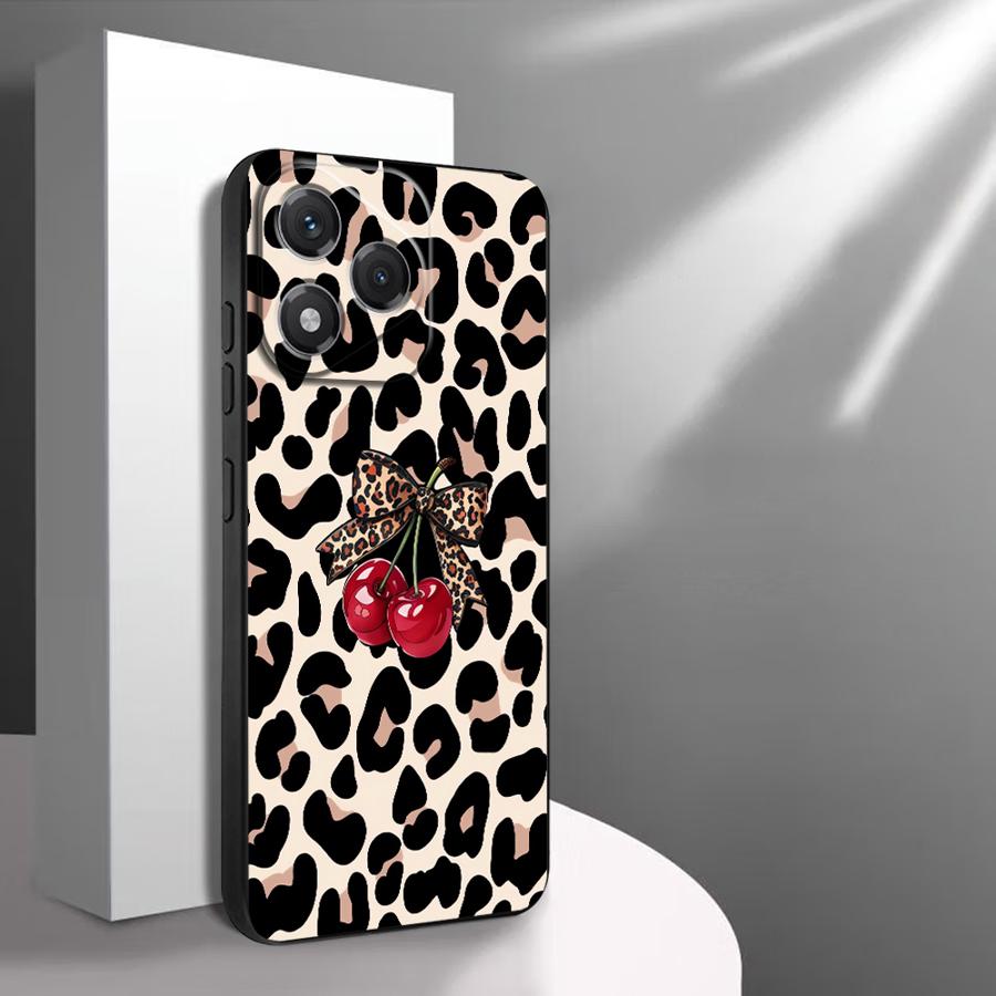 Funda Phone Cover Case for Huawei P20 Lite 2018 P30 P20 Pro P20 P40 Lite P Smart 2019 Leopard Cherry