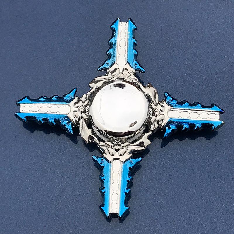 Decompression Fingertip Gyro Toys Children'S Boys Hokage Elementary School Metal Finger Gyro Black Technology