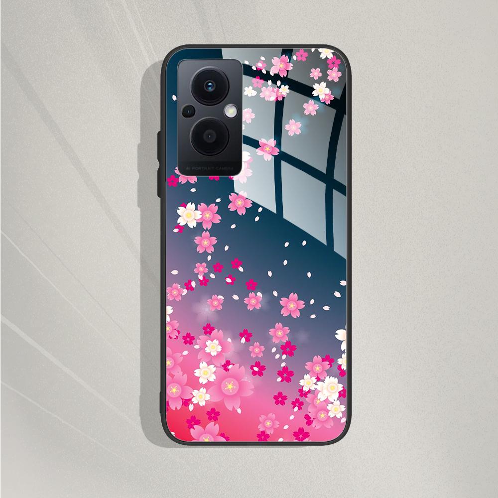 Per OPPO Reno 8 Lite 5G Custodia Cover Reno 7Lite Paraurti per Telefono Custodia in Vetro Temperato Per OPPO Reno7 Lite / Reno8 Lite Fundas Capa
