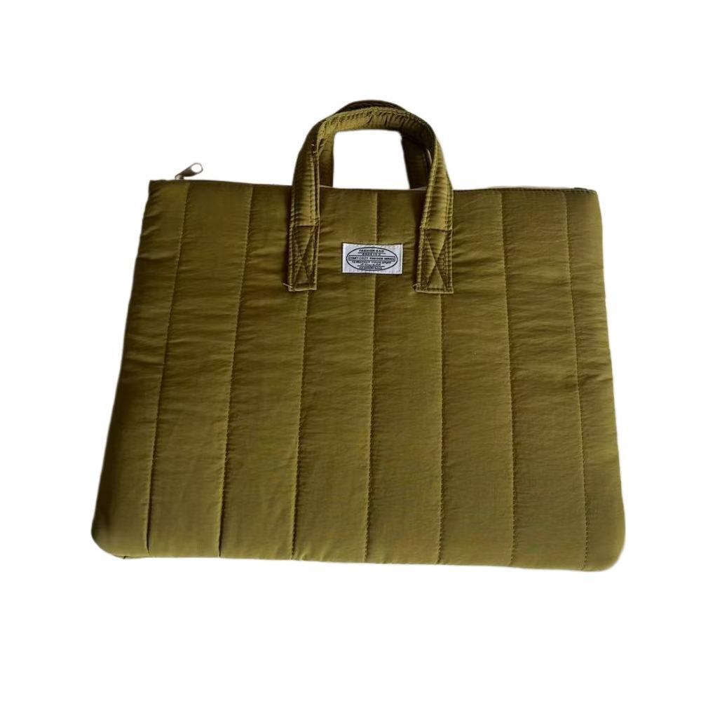 

Breathable Laptop Handbag Large Capacity Laptop Sleeve Tablet Carrying Case Office Use зелёный