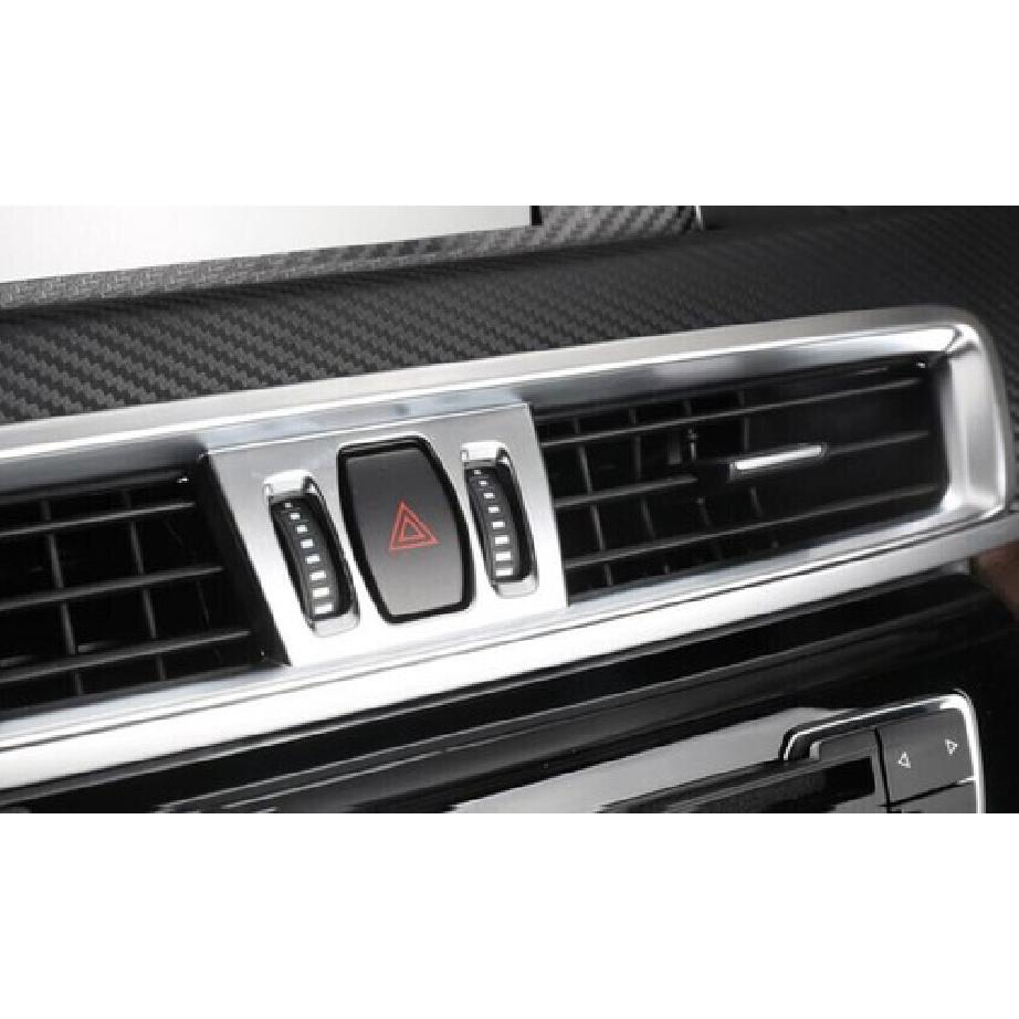 Fit For BMW X2 F39 2018-2021 Matte Silver Middle Console Air Outlet Vent Cover