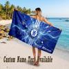 Chelsea FC Design Beach Towel Custom Text Large Towel for Beach Vacation