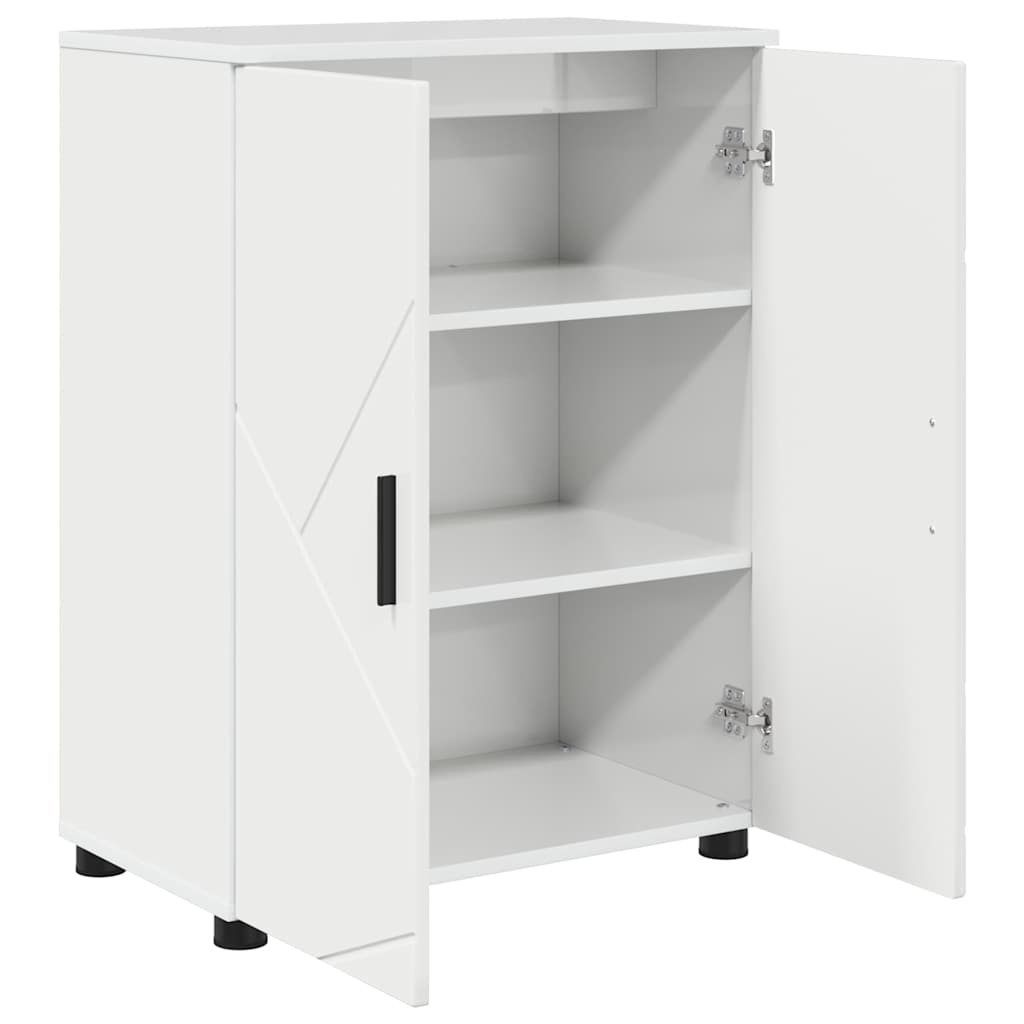 Bathroom Cabinet with Storage High Gloss White 60 X 35 X 80 Cm