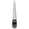 Clothes Rod 12 pcs Silver 864 x 15 x 29 mm Aluminum Alloy