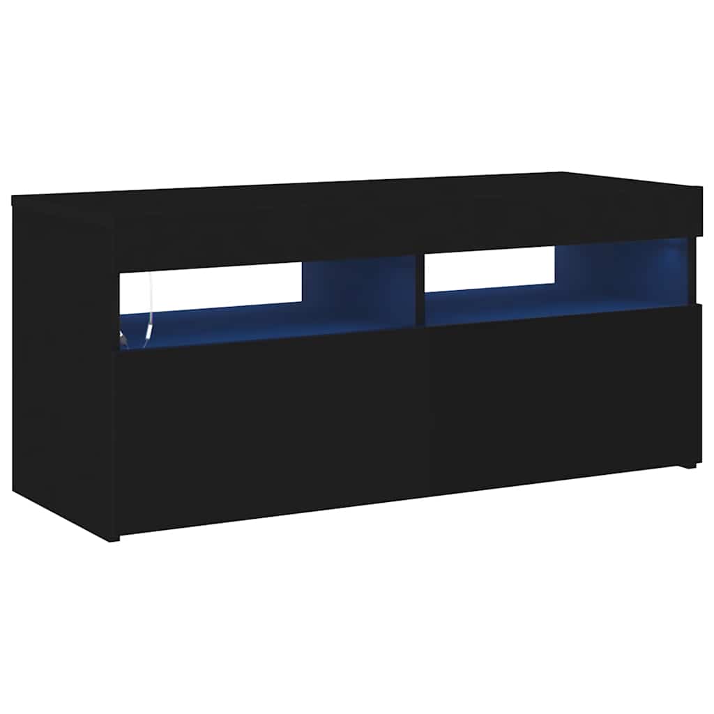 Moderne, Minimalistische TV-Schränke Mit LED-Lichtern, Wohnzimmer- Und Schlafzimmer-TV-Schränke, Stauraum-Sideboards, 90x35x40 Cm