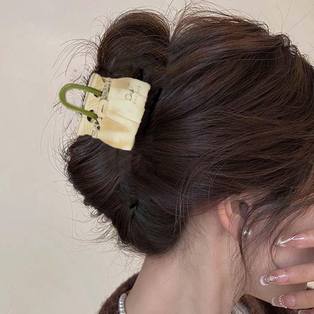 Elegant Square Hair Claw Korean Style Shark Clip Fashion Acetic Acid Hair Claw  Work