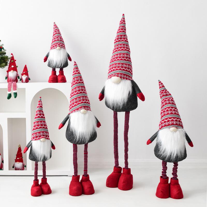 Telescopic Faceless Rudolph Christmas Ornament Doll
