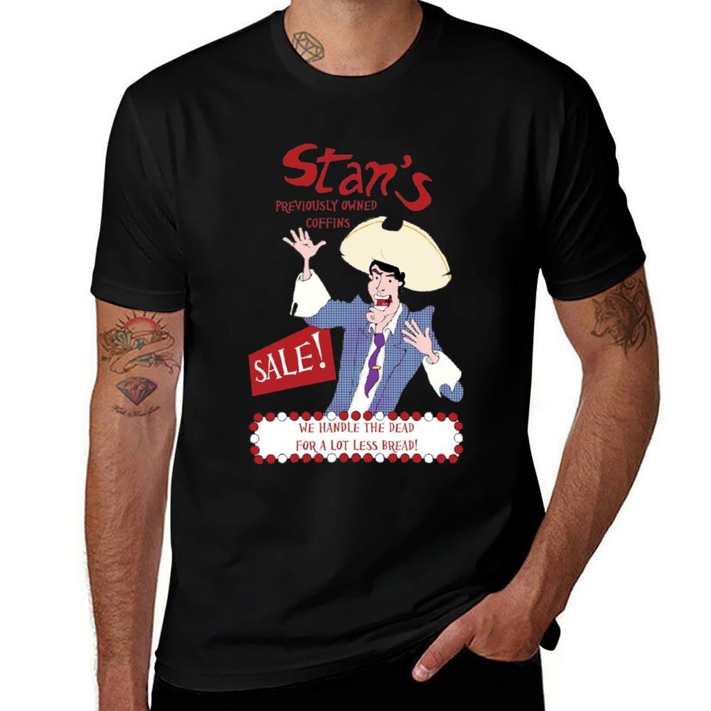 Monkey Island Stans Coffins Tshirt Big Size Crew Neck Tshirt