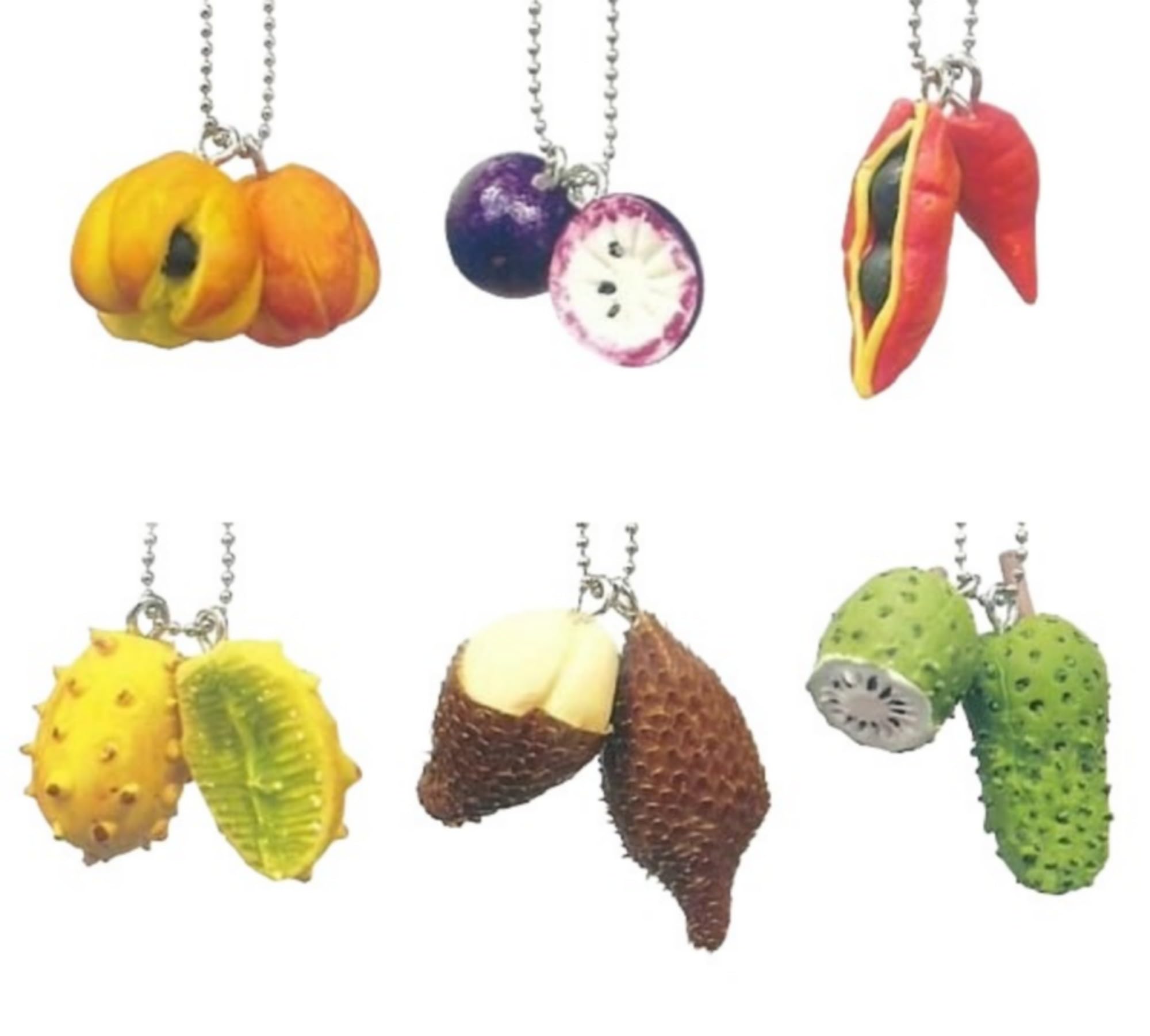 

A collection of rare miniature fruits unknown to of Japanese people x Complete set of 6 Gachapon capsule toy 90% types,