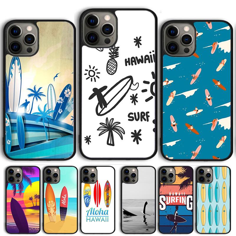 Surfing Hawaii Paradise Coque Shell For iPhone 17 Air 15 16 14 13 12 Pro Max 11 Pro Max Plus Phone Case Cover