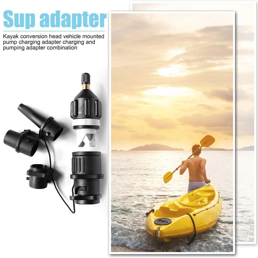 1Set Strong Sealing Air Valve Adaptor PVC ABS Air Connector Kit  for Inflatable Pool Air Bed