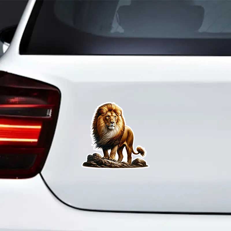 Majestic Lion Car Sticker Decal Vinyl Detachable Waterproof Outdoor Car Bumper Window Notebook Computer Decoration Car Accessories TM349