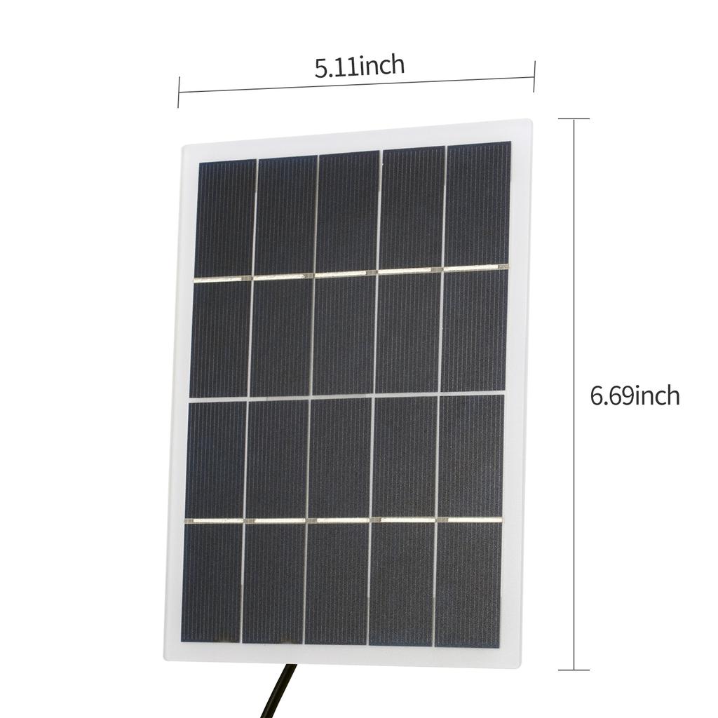 3W 5V solární panel s DC portem Polykrystalický silikonový solární článek DIY Vodotěsný kempingový přenosný