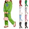 Girls' Printed Hoodie and Sweatpants Set, 2-Piece Casual Outfit for Everyday Wear