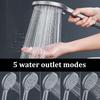 5-speed Booster Large Panel Strong Water Shower Head Filter Universal Multi-function Bathroom Handheld Shower Set