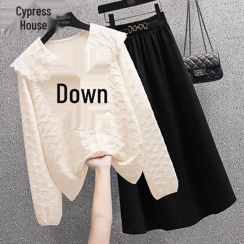 SIBOSHE Women s Doll Collar Long Sleeve Shirt L