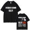 Rock Band System of A Down Wake Up South America Stadium Tour Tshirt Alternative Metal Merch Tshirt Men Oversized T Shirts