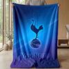 Tottenham Hotspur FC Custom Name Text Flannel Blanket Soccer Logo Personalized Fleece Throw Blanket Special Gift For Sofa Bedroom Home