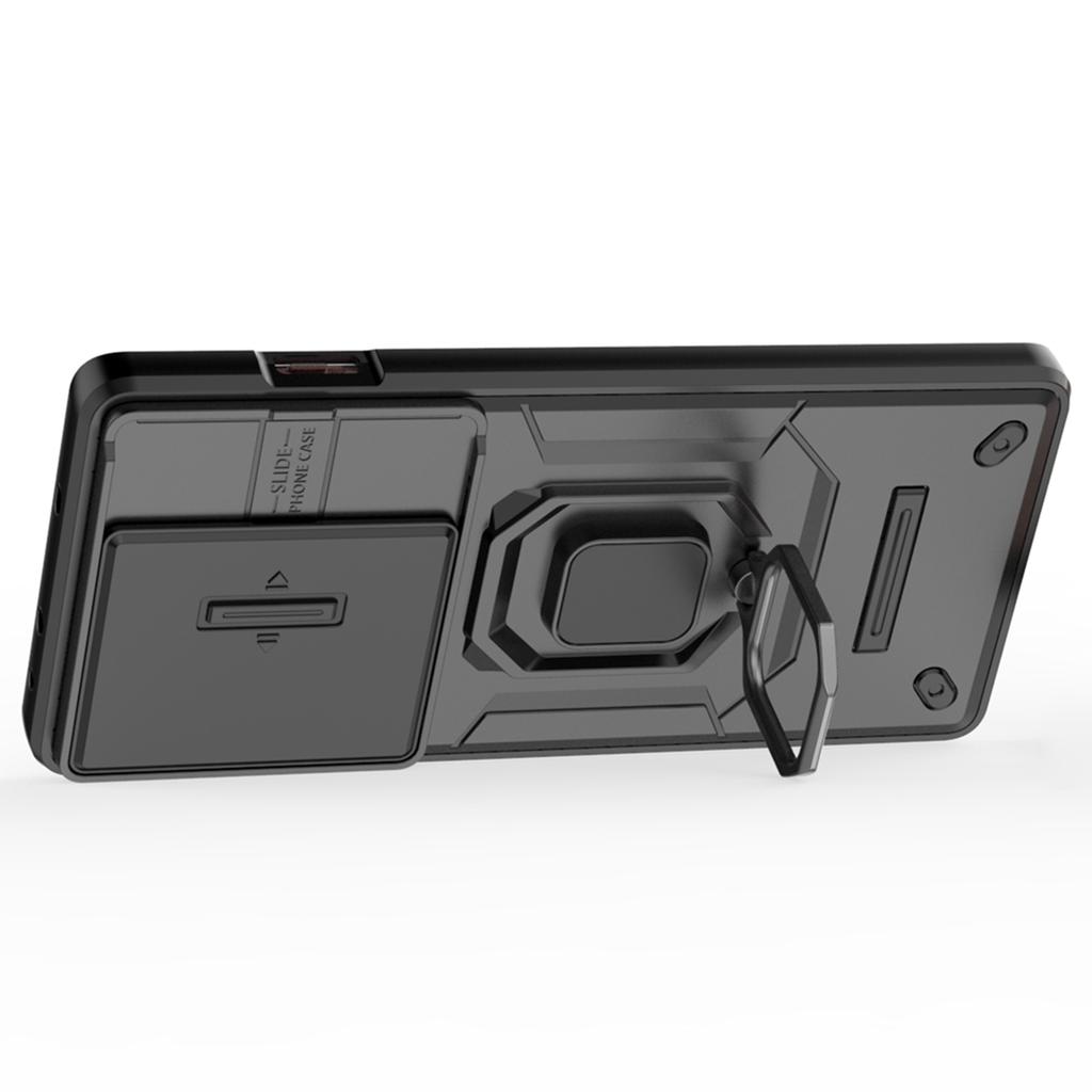 For OnePlus Ace 3 5G/OnePlus 12R 5G Case PC+TPU Phone Cover with Slide Lens Lid