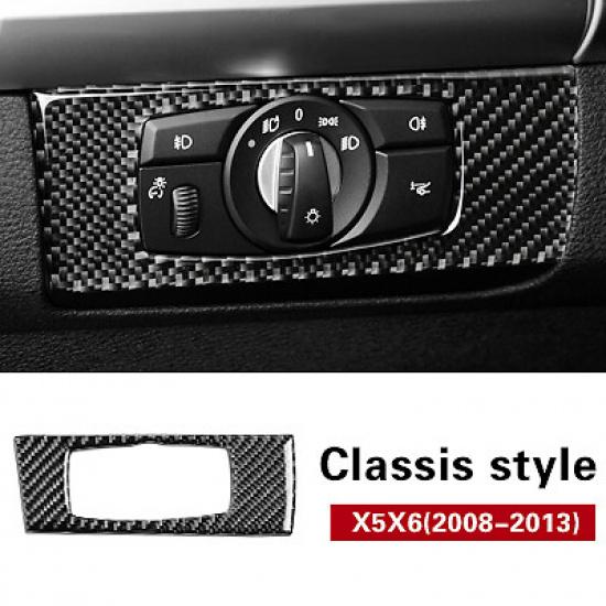 1pcs AUTO Car Headlight Switch Button Frame Covers for BMW E70 E71 X5 X6 2008-13