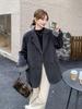 2024 Women's Double-Breasted Korean Style Wool Coat - Chic & Versatile Winter Fashion