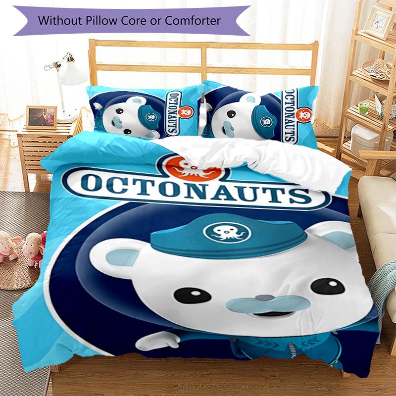 3pcs The Octonauts3 pattern bedding set duvet cover set includes duvet cover &pillowcases, perfect all season bedroom decoration & gift