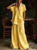 Hot Summer New Arrivals Women's Sleeveless Shirt Loose Pants Two-Piece Set