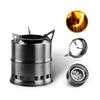 Portable Outdoor Wood Gas Wood-burning Stove Folding Firewood Stove Camping Gasification Furnace Windproof