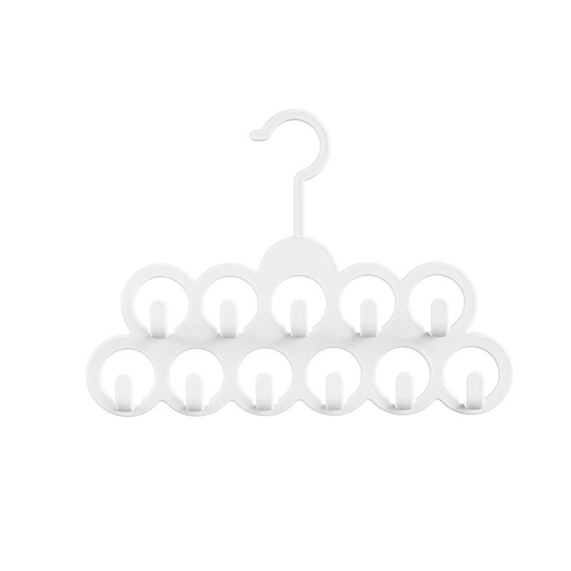 

11 Отверстий Ванная Комната Стеллаж для Хранения Пластиковый Вешалка Органайзер Экономия Места в Шкафу Шарф Пояс Галстук Шляпа Полотенце Сумка Кошелек Держатель Комната в Общежитии белый