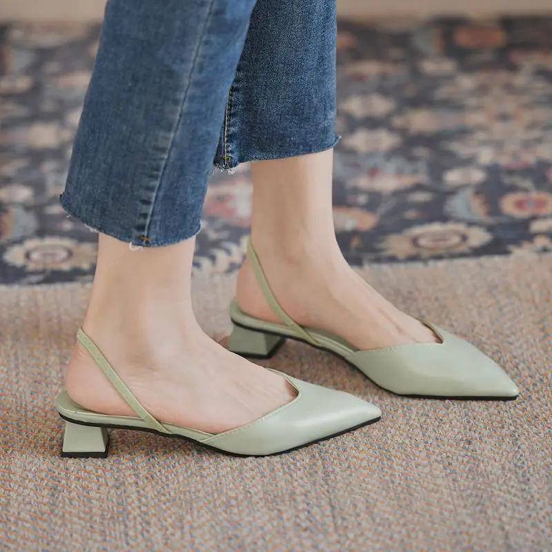Fashion Shoes for Women 2025 Hot Sale Slingbacks Women's High Heels Fashion Shallow Mouth Office and Career Sexy Slip-on Toe Cap Sandals