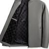 Romone Men's Autumn Lapel PU Leather Jacket