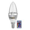 E14/E12 3W RGB LED Color Changing Candle Light Lamp Bulb  Remote Control Kit E14