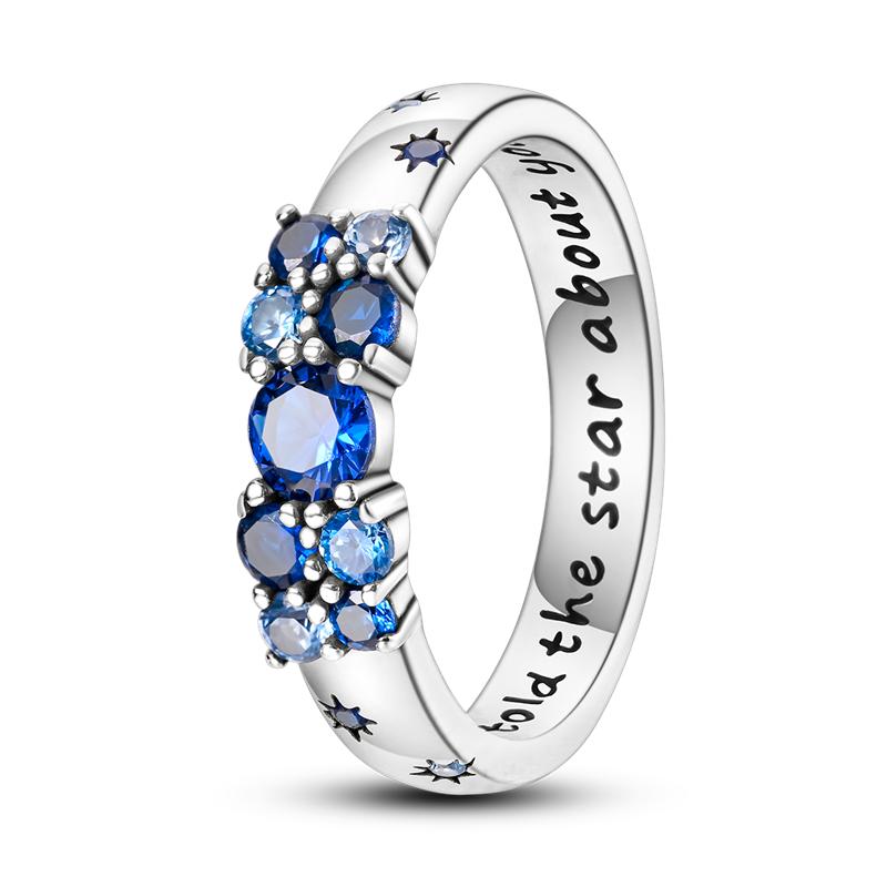 925 Sterling Silver Rings Sparking Colorful Zirconium Ring Popular LOVE Wedding Rings for Women Engagement Jewelry Anniversary